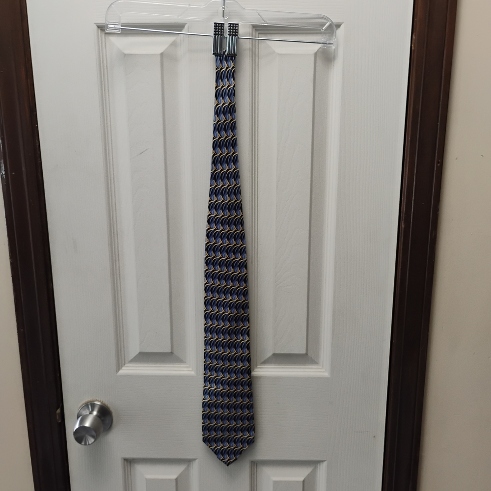 Jacobson's Blue and Yellow Patterned Men's Tie